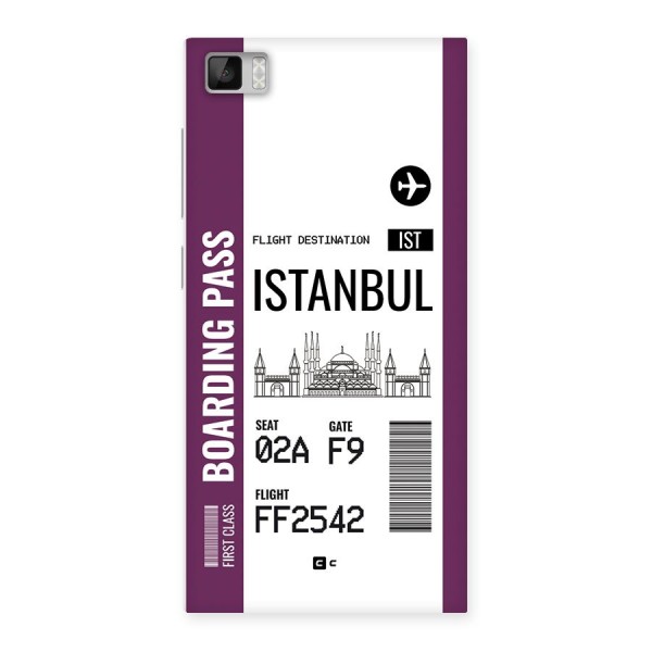 Istanbul Boarding Pass Back Case for Mi3