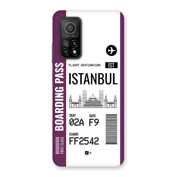 Istanbul Boarding Pass Back Case for Mi 10T 5G
