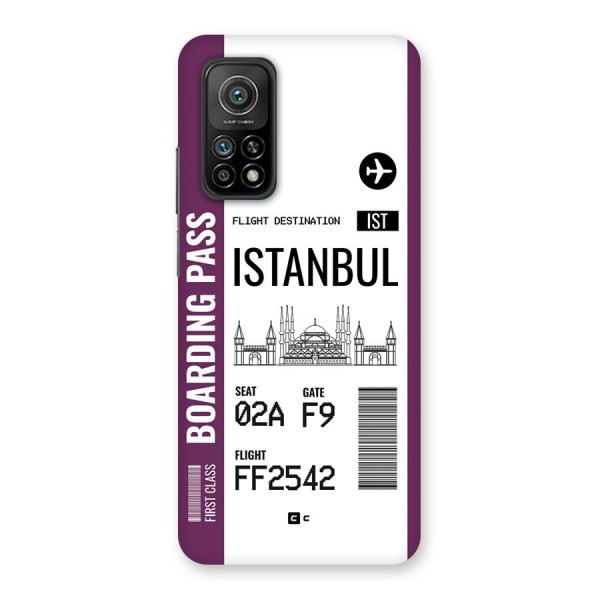 Istanbul Boarding Pass Back Case for Mi 10T Pro 5G