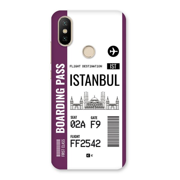 Istanbul Boarding Pass Back Case for Mi A2