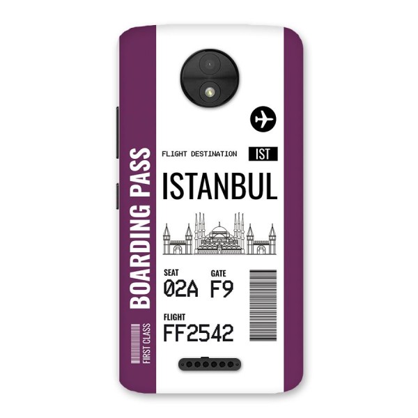 Istanbul Boarding Pass Back Case for Moto C