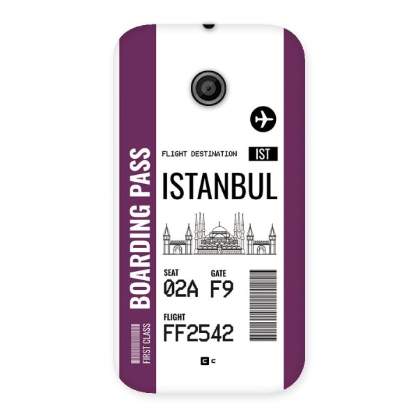 Istanbul Boarding Pass Back Case for Moto E