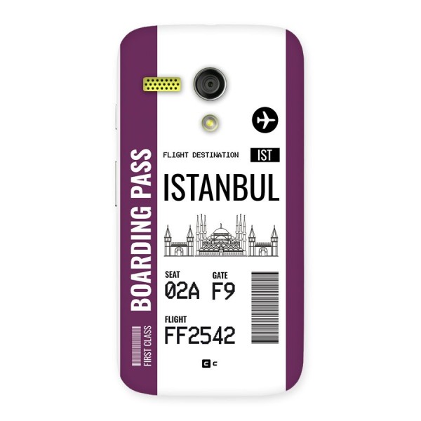 Istanbul Boarding Pass Back Case for Moto G