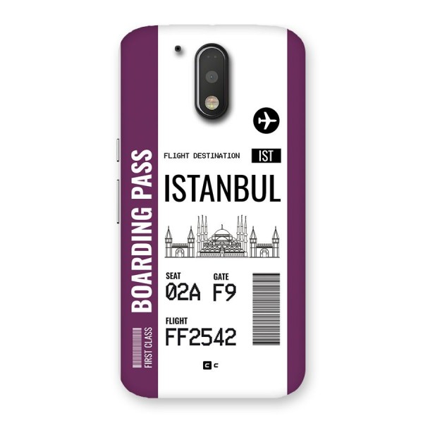 Istanbul Boarding Pass Back Case for Moto G4