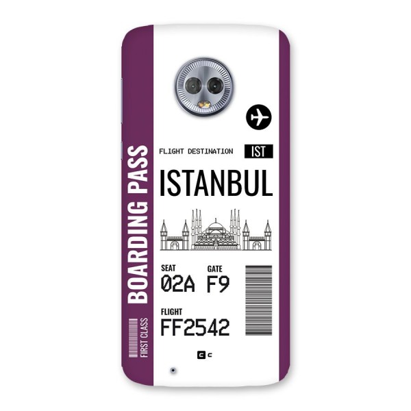 Istanbul Boarding Pass Back Case for Moto G6