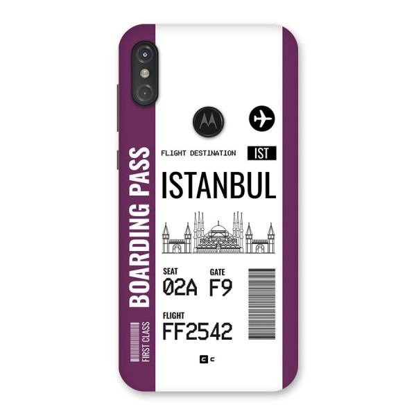 Istanbul Boarding Pass Back Case for Motorola One Power