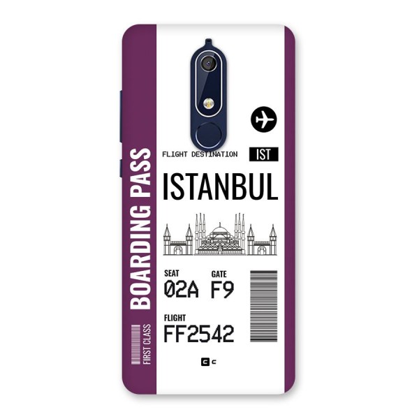 Istanbul Boarding Pass Back Case for Nokia 5.1