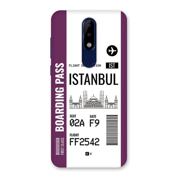 Istanbul Boarding Pass Back Case for Nokia 5.1 Plus