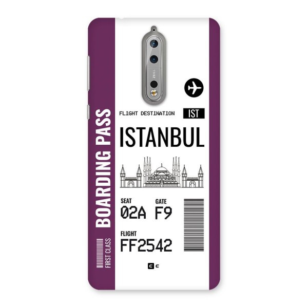 Istanbul Boarding Pass Back Case for Nokia 8