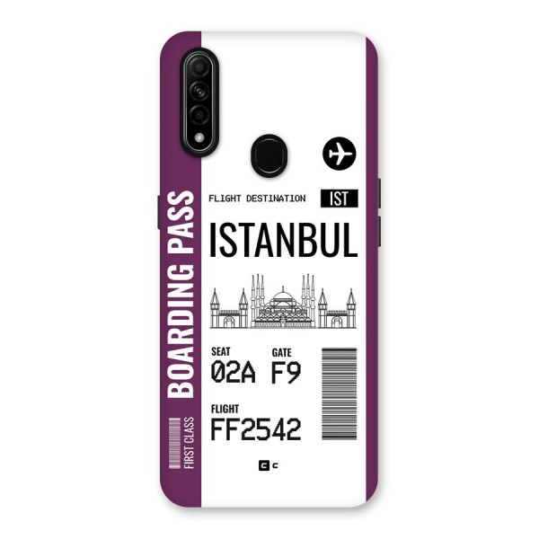 Istanbul Boarding Pass Back Case for Oppo A31