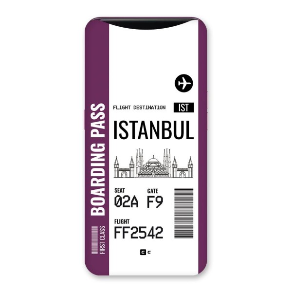 Istanbul Boarding Pass Back Case for Oppo Find X