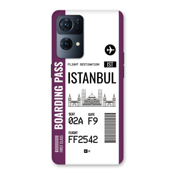 Istanbul Boarding Pass Back Case for Oppo Reno7 Pro 5G