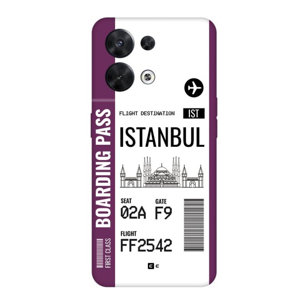 Istanbul Boarding Pass Back Case for Oppo Reno8 5G