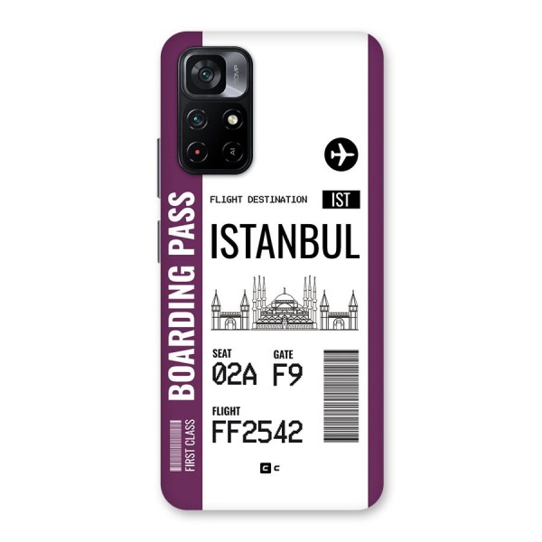 Istanbul Boarding Pass Back Case for Poco M4 Pro 5G