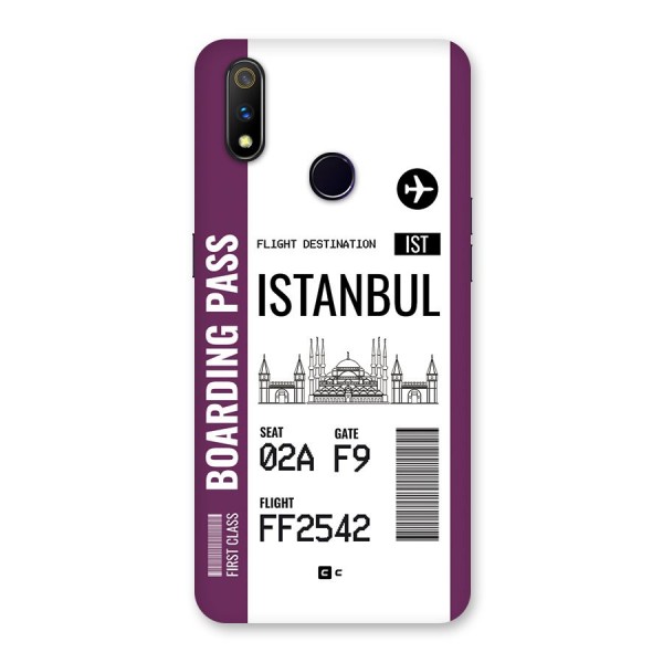 Istanbul Boarding Pass Back Case for Realme 3 Pro