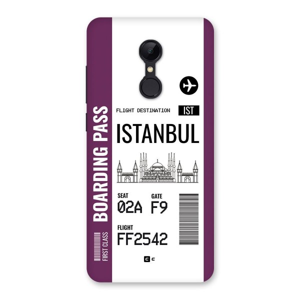 Istanbul Boarding Pass Back Case for Redmi 5