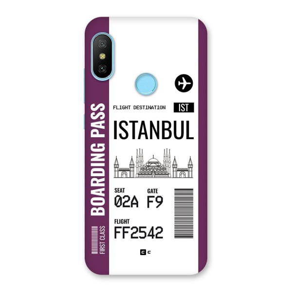 Istanbul Boarding Pass Back Case for Redmi 6 Pro