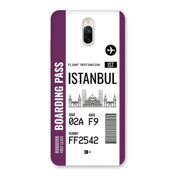 Istanbul Boarding Pass Back Case for Redmi 8A Dual