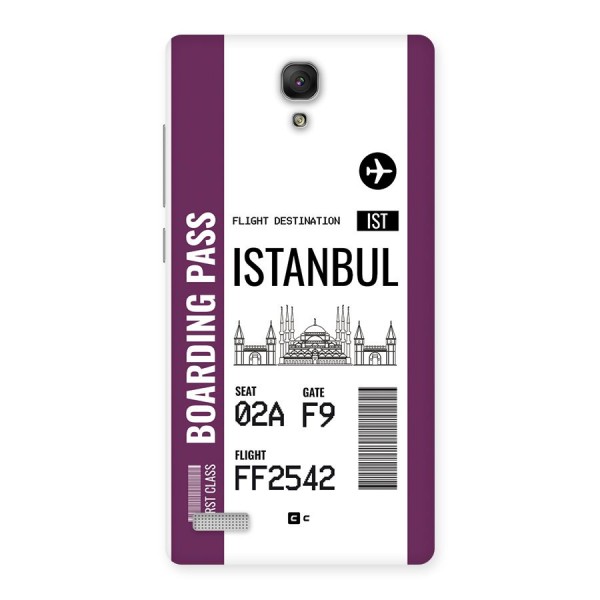 Istanbul Boarding Pass Back Case for Redmi Note