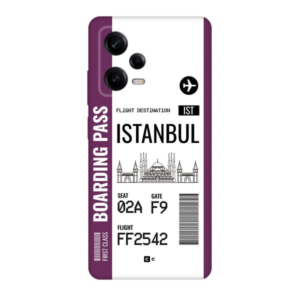 Istanbul Boarding Pass Back Case for Redmi Note 12 Pro