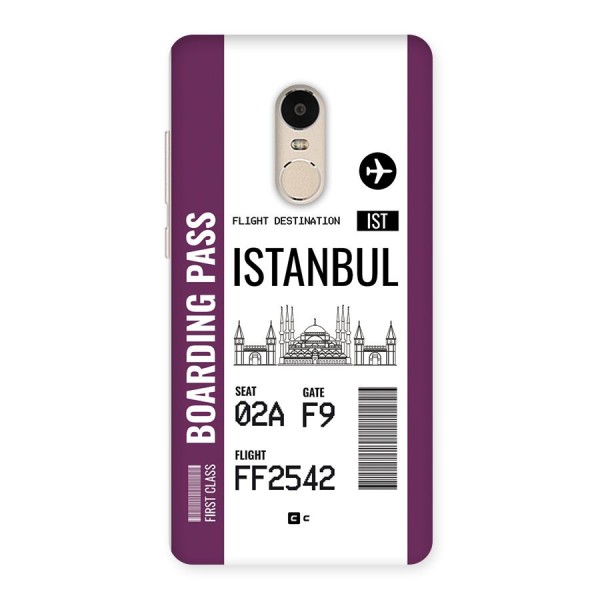 Istanbul Boarding Pass Back Case for Redmi Note 4