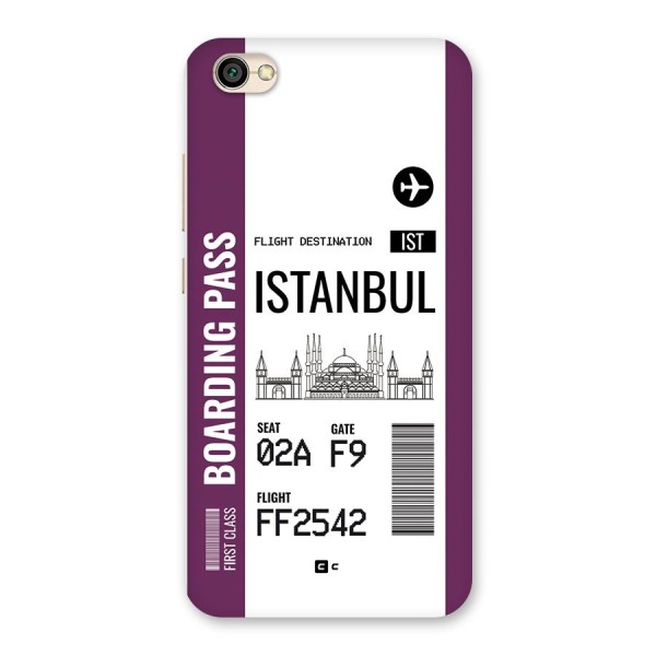 Istanbul Boarding Pass Back Case for Redmi Y1 Lite