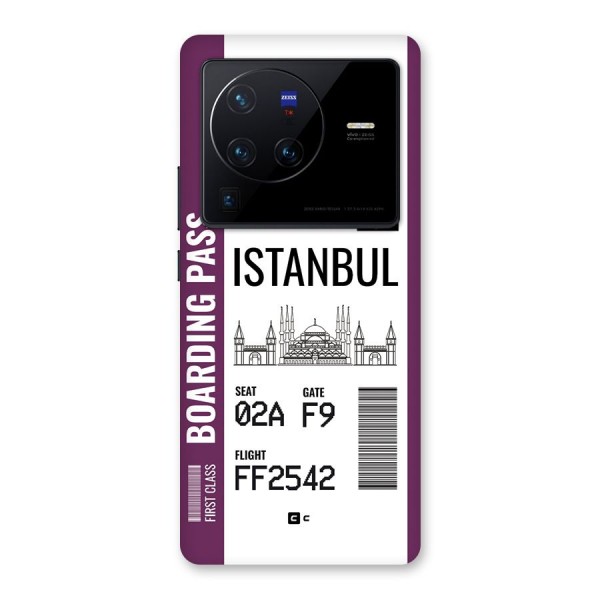 Istanbul Boarding Pass Back Case for Vivo X80 Pro