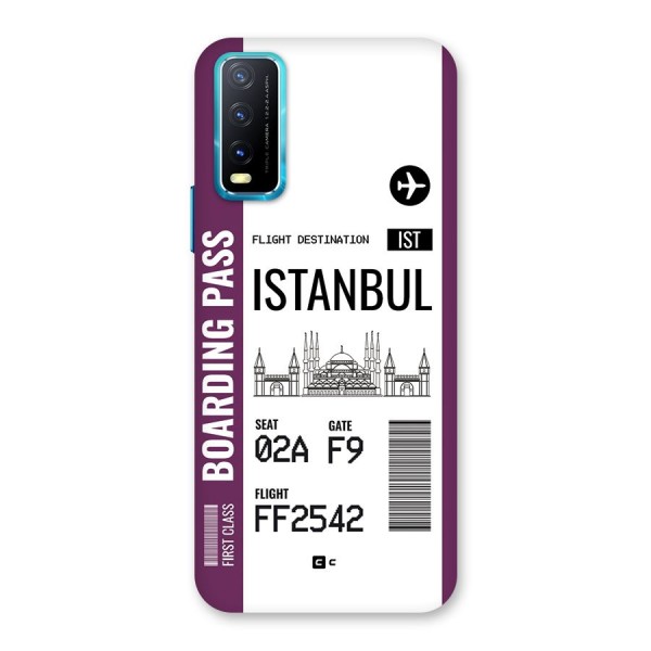 Istanbul Boarding Pass Back Case for Vivo Y12s