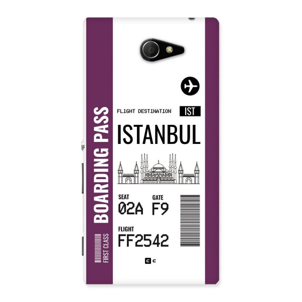 Istanbul Boarding Pass Back Case for Xperia M2