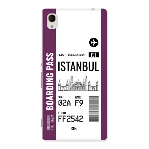 Istanbul Boarding Pass Back Case for Xperia M4 Aqua