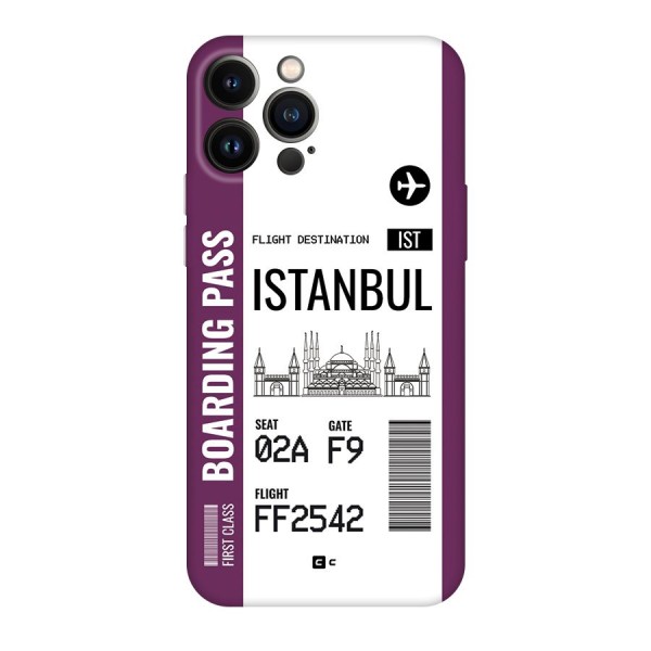 Istanbul Boarding Pass Back Case for iPhone 13 Pro Max