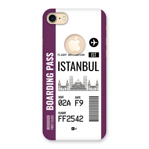 Istanbul Boarding Pass Back Case for iPhone 8 Logo Cut