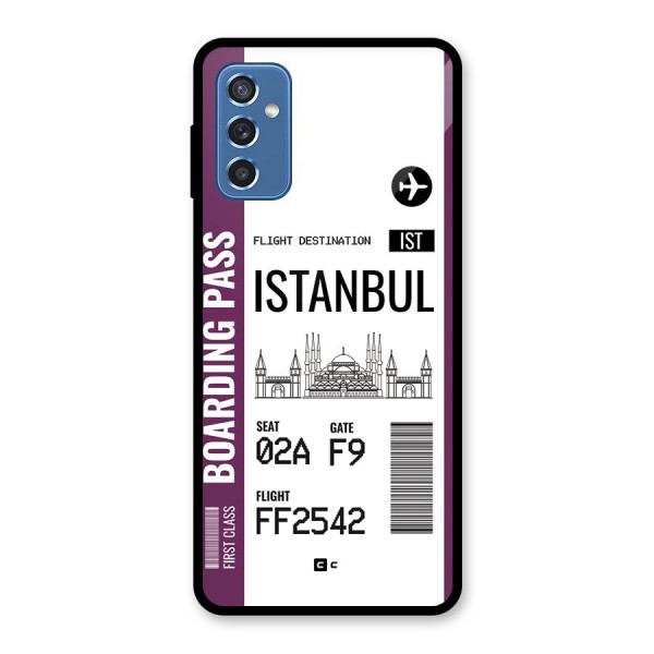 Istanbul Boarding Pass Glass Back Case for Galaxy M52 5G