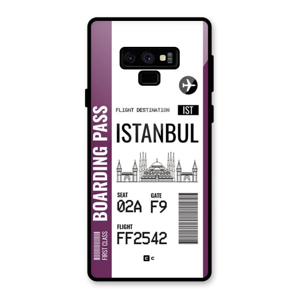 Istanbul Boarding Pass Glass Back Case for Galaxy Note 9