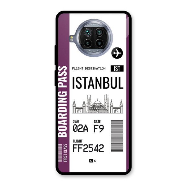 Istanbul Boarding Pass Glass Back Case for Mi 10i