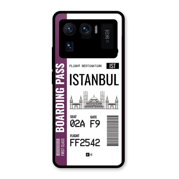 Istanbul Boarding Pass Glass Back Case for Mi 11 Ultra