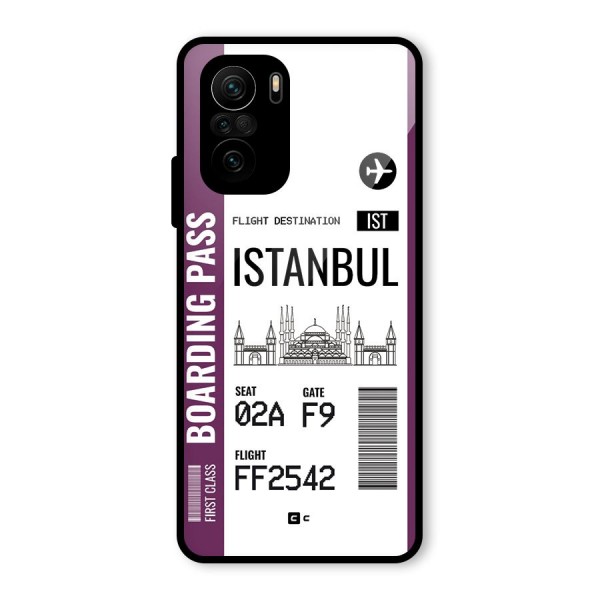 Istanbul Boarding Pass Glass Back Case for Mi 11x