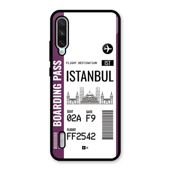 Istanbul Boarding Pass Glass Back Case for Mi A3