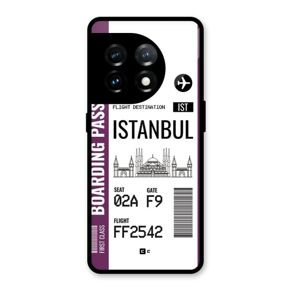 Istanbul Boarding Pass Glass Back Case for OnePlus 11