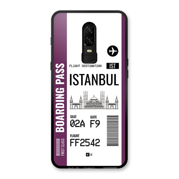 Istanbul Boarding Pass Glass Back Case for OnePlus 6