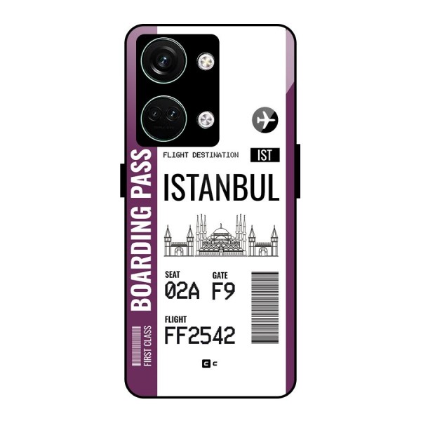 Istanbul Boarding Pass Glass Back Case for Oneplus Nord 3