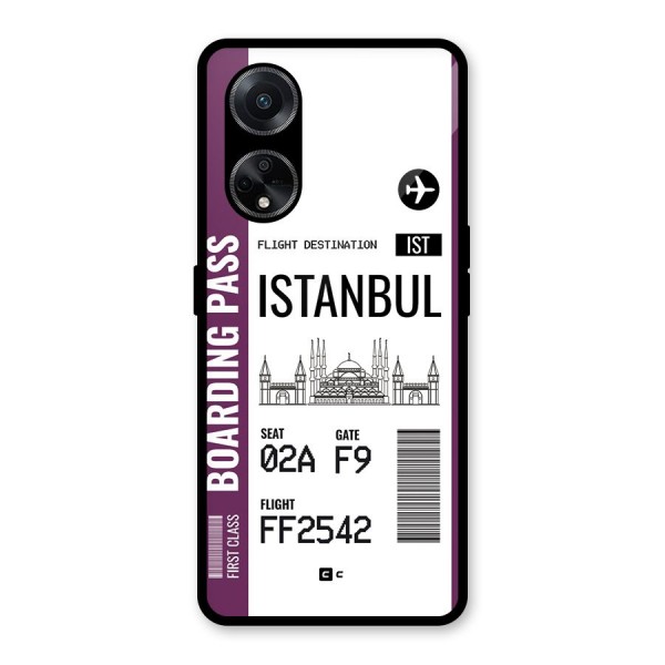 Istanbul Boarding Pass Glass Back Case for Oppo F23