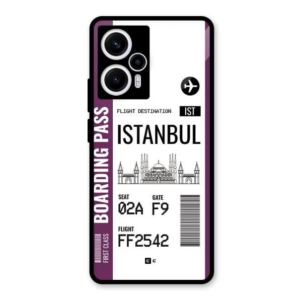 Istanbul Boarding Pass Glass Back Case for Poco F5