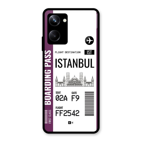 Istanbul Boarding Pass Glass Back Case for Realme 10 Pro