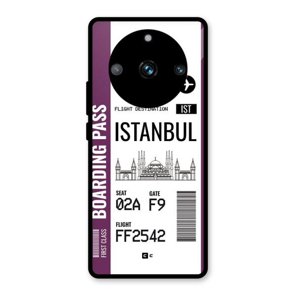 Istanbul Boarding Pass Glass Back Case for Realme 11 Pro