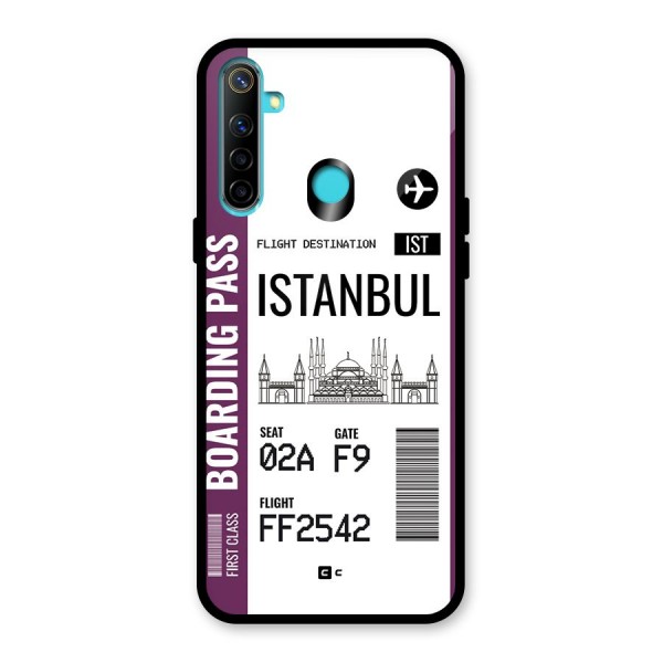 Istanbul Boarding Pass Glass Back Case for Realme 5