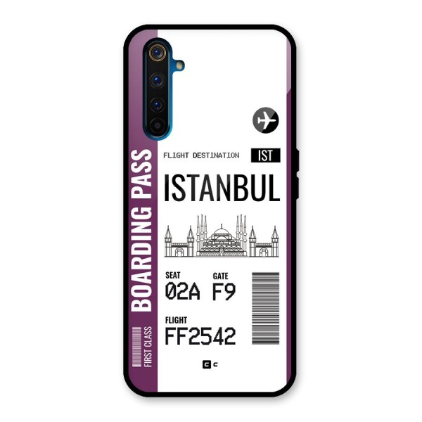 Istanbul Boarding Pass Glass Back Case for Realme 6 Pro