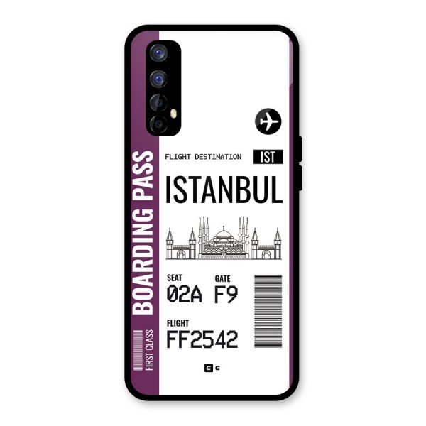 Istanbul Boarding Pass Glass Back Case for Realme 7