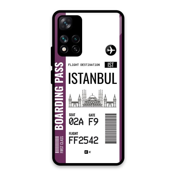 Istanbul Boarding Pass Glass Back Case for Xiaomi 11i 5G