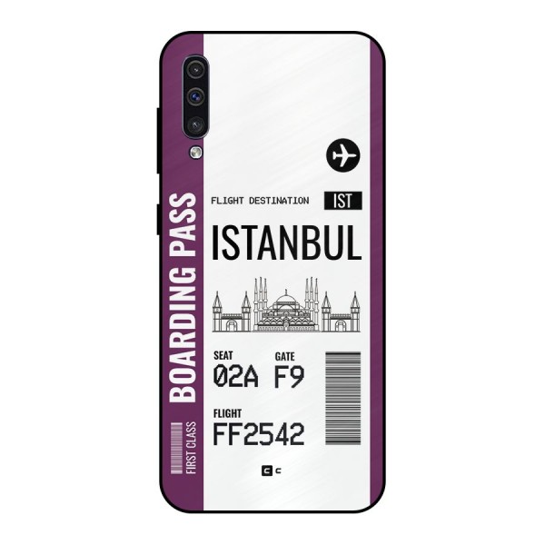 Istanbul Boarding Pass Metal Back Case for Galaxy A30s